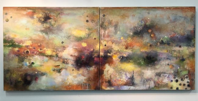 Long Pond – 35 x 80 (diptych), acrylic on canvas, 2014, private collection