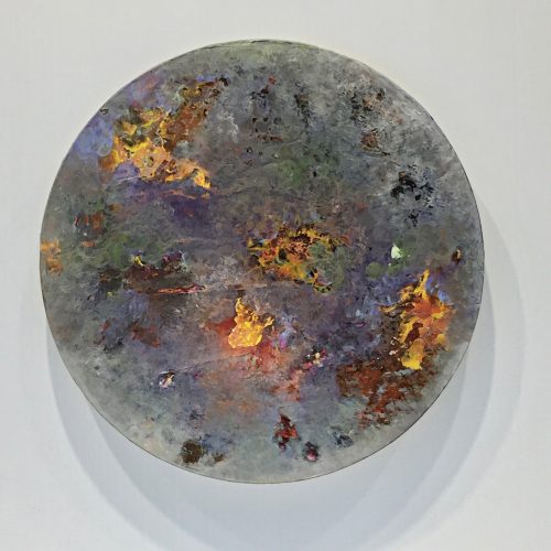 The Sun, The Moon - 10” diameter, acrylic on paper on panel, 2016